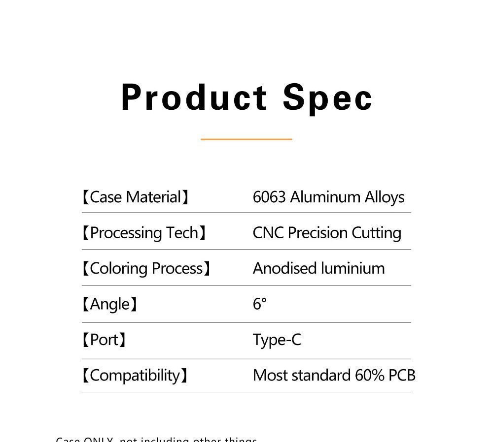 Poseidon PSD60 RE Case Anodized Aluminium or Coating case for mechanical keyboard White Black Silver Light Grey for bm60 xd64 Poseidon PSD60 RE Case Anodized Aluminium or Coating case for mechanical keyboard White Black Silver Light Grey for bm60 xd64