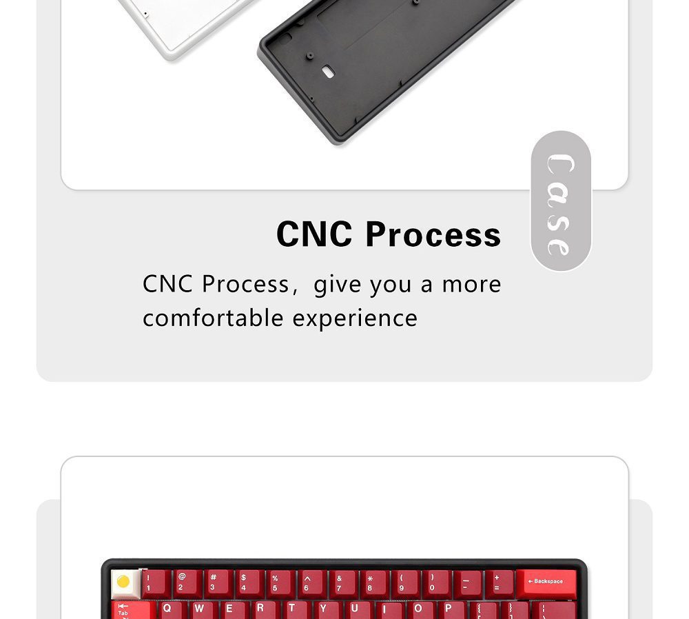 Poseidon PSD60 RE Case Anodized Aluminium or Coating case for mechanical keyboard White Black Silver Light Grey for bm60 xd64 Poseidon PSD60 RE Case Anodized Aluminium or Coating case for mechanical keyboard White Black Silver Light Grey for bm60 xd64