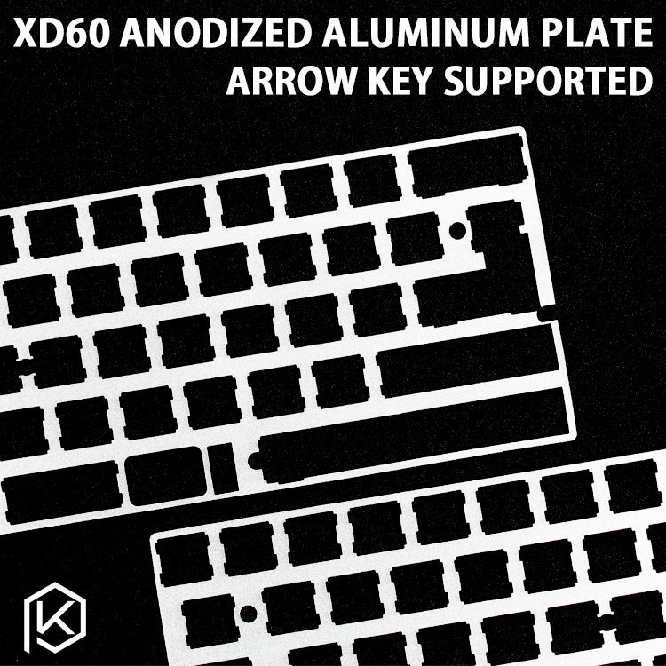 Anodized Aluminium case for xd60 xd64 60% hhkb layout custom keyboard acrylic panels diffuser can support gh60 xd64 xd60 60%