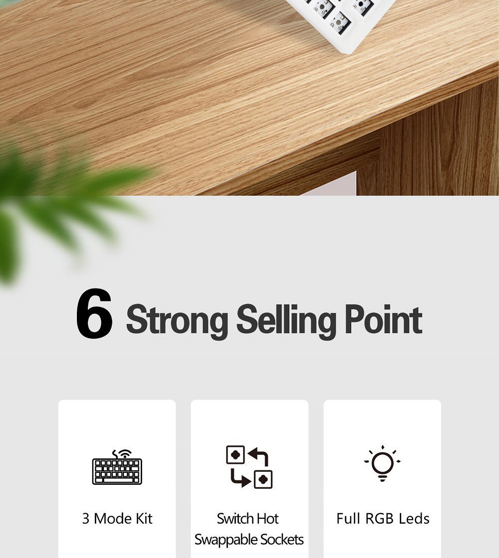 Feker IK75 Pro 3 Mode Wireless 75% Gasket Mechanical Keyboard kit hot swappable switch lighting effects RGB led type c 2.4G BT Feker IK75 Pro 3 Mode Wireless 75% Gasket Mechanical Keyboard kit hot swappable switch lighting effects RGB led type c 2.4G BT