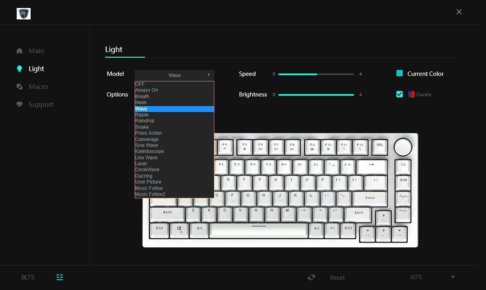 Feker IK75 Pro 3 Mode Wireless 75% Gasket Mechanical Keyboard kit hot swappable switch lighting effects RGB led type c 2.4G BT Feker IK75 Pro 3 Mode Wireless 75% Gasket Mechanical Keyboard kit hot swappable switch lighting effects RGB led type c 2.4G BT