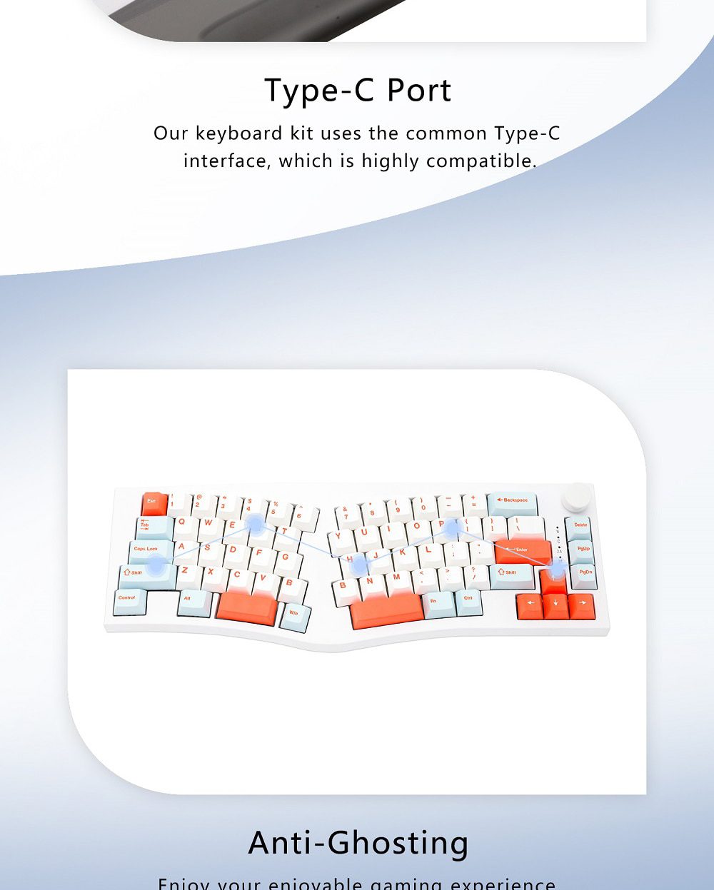 Feker Alice 80 3 Mode Wireless 80% Mechanical Keyboard kit hot swappable switch lighting effects RGB led type c 2.4G BT Ergo Kit Feker Alice 80 3 Mode Wireless 80% Mechanical Keyboard kit hot swappable switch lighting effects RGB led type c 2.4G BT Ergo Kit