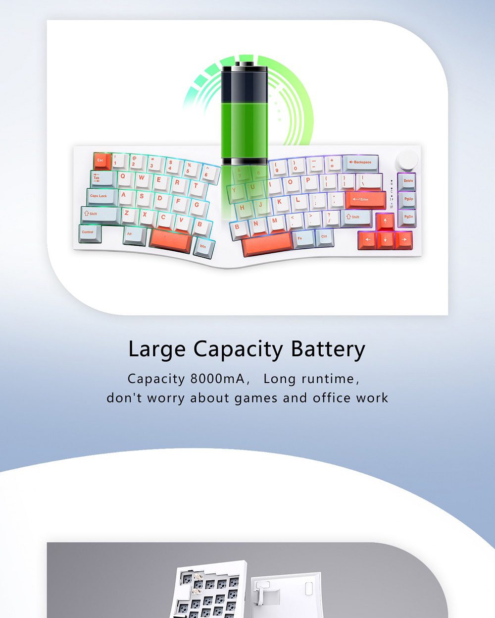 Feker Alice 80 3 Mode Wireless 80% Mechanical Keyboard kit hot swappable switch lighting effects RGB led type c 2.4G BT Ergo Kit Feker Alice 80 3 Mode Wireless 80% Mechanical Keyboard kit hot swappable switch lighting effects RGB led type c 2.4G BT Ergo Kit