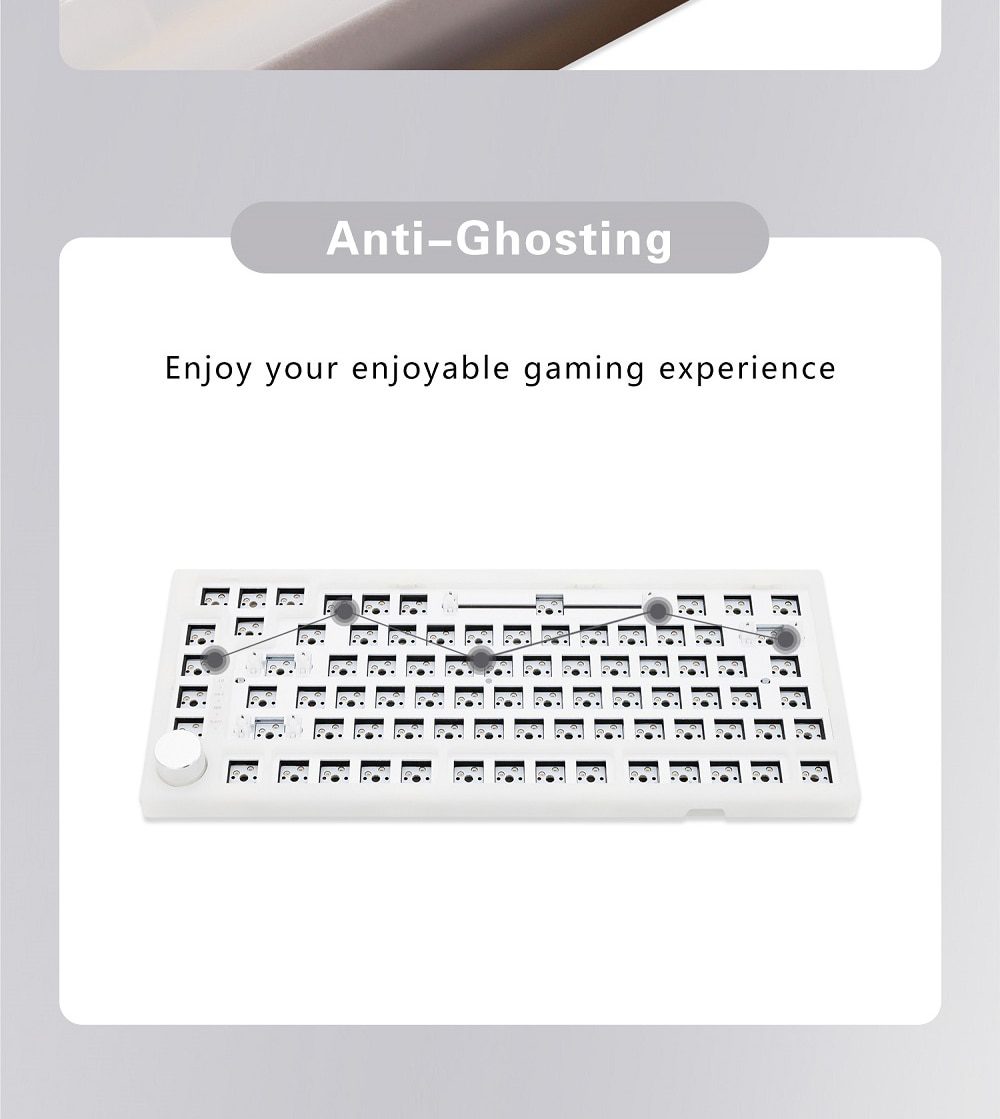 Feker IK75 Pro 3 Mode Wireless 75% Gasket Mechanical Keyboard kit Black Blue hot swappable lighting effects RGB led 2.4G BT Feker IK75 Pro 3 Mode Wireless 75% Gasket Mechanical Keyboard kit Black Blue hot swappable lighting effects RGB led 2.4G BT