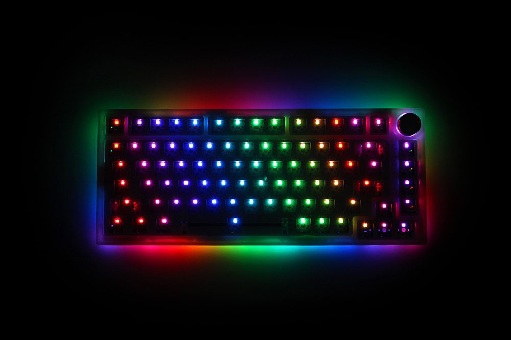 Feker IK75 Pro 3 Mode Wireless 75% Gasket Mechanical Keyboard kit Black Blue hot swappable lighting effects RGB led 2.4G BT Feker IK75 Pro 3 Mode Wireless 75% Gasket Mechanical Keyboard kit Black Blue hot swappable lighting effects RGB led 2.4G BT