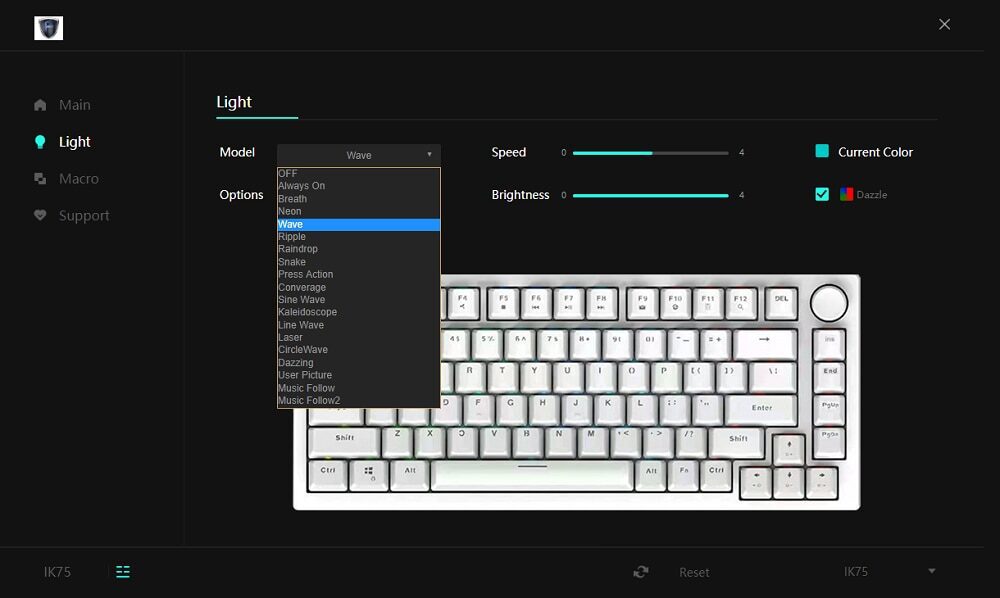 Feker IK75 Pro 3 Mode Wireless 75% Gasket Mechanical Keyboard kit Black Blue hot swappable lighting effects RGB led 2.4G BT Feker IK75 Pro 3 Mode Wireless 75% Gasket Mechanical Keyboard kit Black Blue hot swappable lighting effects RGB led 2.4G BT