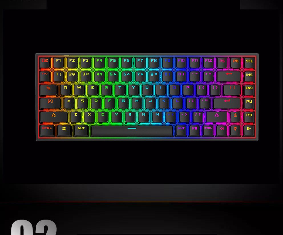 MXRSKEY 84U 84 key dual mode Mechanical Keyboard 75% lighting effect RGB Bluetooth 5.0 switch led type c software macro MXRSKEY 84U 84 key dual mode Mechanical Keyboard 75% lighting effect RGB Bluetooth 5.0 switch led type c software macro