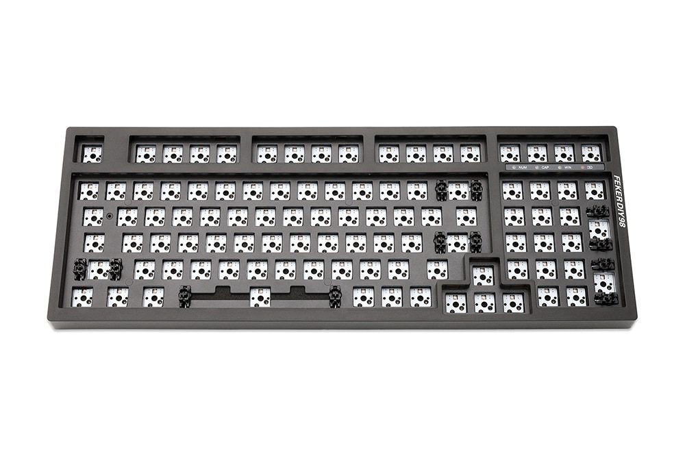 Feker 98 3 Mode Wireless 98% Mechanical Keyboard kit hot swappable switch lighting effects RGB led type c 2.4G BT Feker 98 3 Mode Wireless 98% Mechanical Keyboard kit hot swappable switch lighting effects RGB led type c 2.4G BT