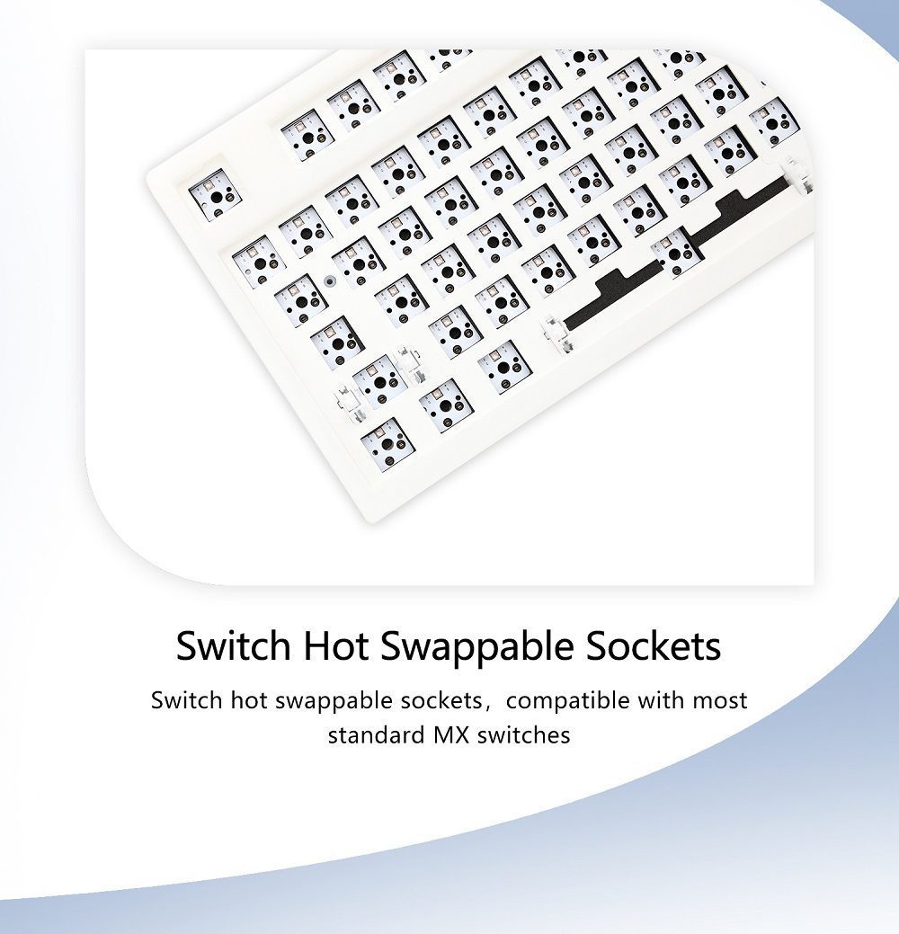 Feker 98 3 Mode Wireless 98% Mechanical Keyboard kit hot swappable switch lighting effects RGB led type c 2.4G BT Feker 98 3 Mode Wireless 98% Mechanical Keyboard kit hot swappable switch lighting effects RGB led type c 2.4G BT