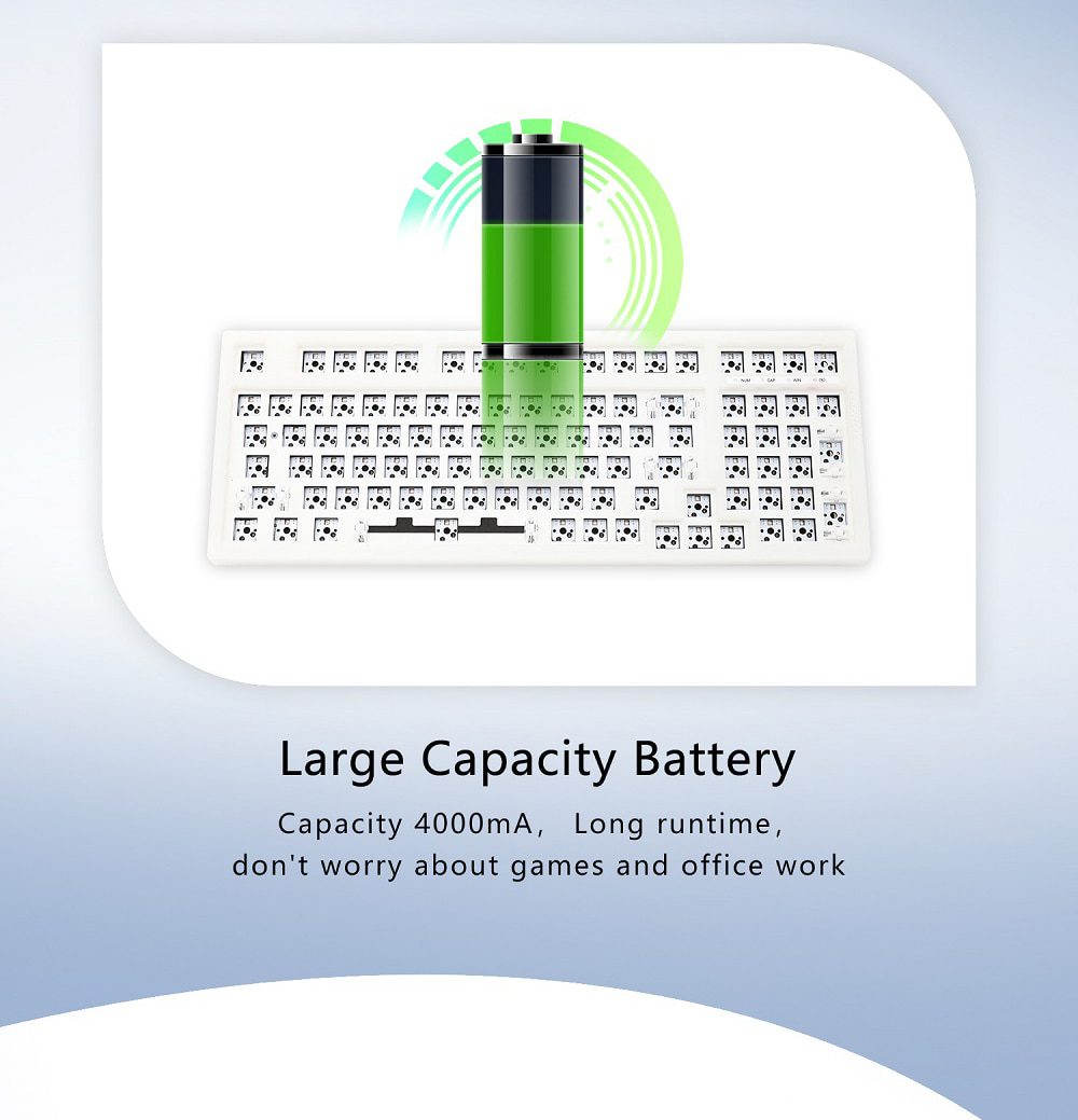 Feker 98 3 Mode Wireless 98% Mechanical Keyboard kit hot swappable switch lighting effects RGB led type c 2.4G BT Feker 98 3 Mode Wireless 98% Mechanical Keyboard kit hot swappable switch lighting effects RGB led type c 2.4G BT