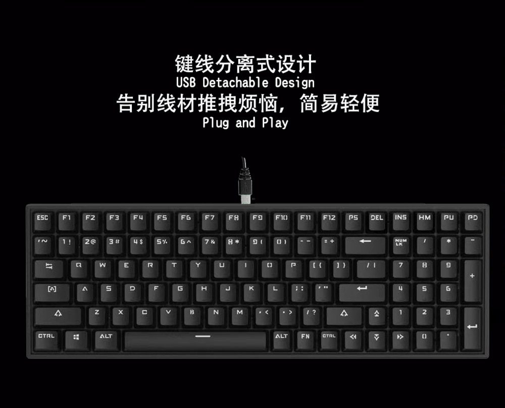MXRSKEY 96U 96 key dual mode Bluetooth 5.0 Mechanical Keyboard lighting effect RGB switch led type c software macro MXRSKEY 96U 96 key dual mode Bluetooth 5.0 Mechanical Keyboard lighting effect RGB switch led type c software macro
