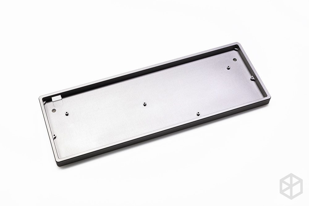 Anodized Aluminium flat case with metal feet for custom mechanical keyboard black siver grey colorway for gh60 xd60 xd64 satan Anodized Aluminium flat case with metal feet for custom mechanical keyboard black siver grey colorway for gh60 xd60 xd64 satan
