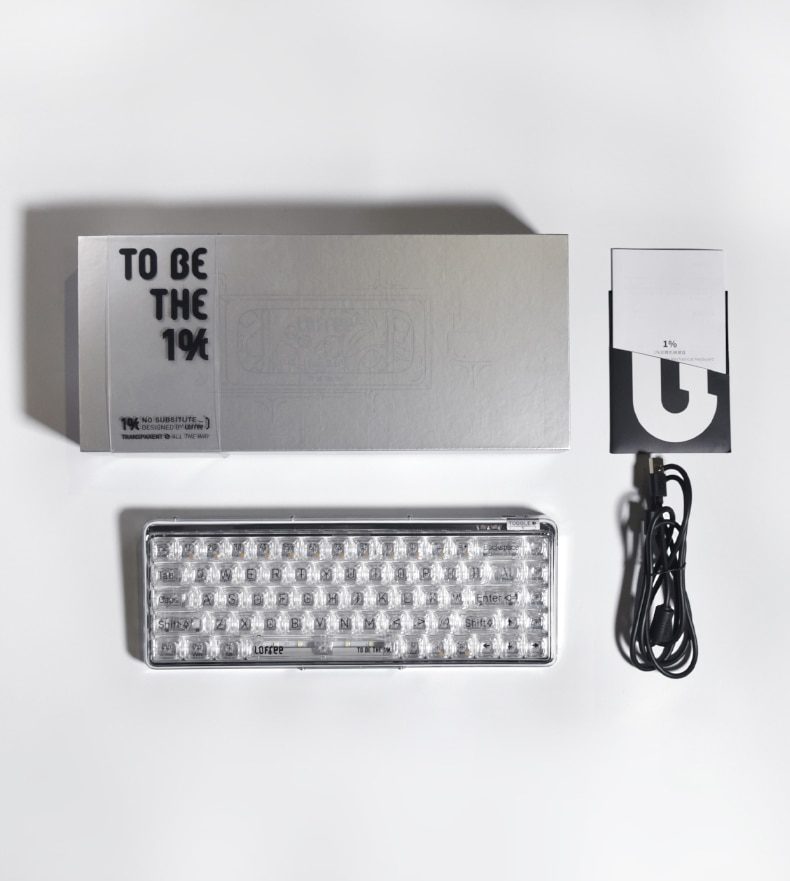 Lofree 65% 1% Clear Case Dual Mode Bluetooth Mechanical Keyboard Kailh Jellyfish switch with switch led support lighting effects Lofree 65% 1% Clear Case Dual Mode Bluetooth Mechanical Keyboard Kailh Jellyfish switch with switch led support lighting effects