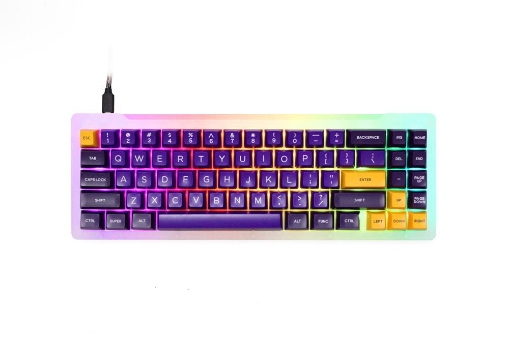 DOPOKEY 71 Mechanical Keyboard kit 71 key PCB CASE hot swappable switch support lighting effects with RGB switch led type c