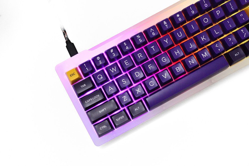 DOPOKEY 71 Mechanical Keyboard kit 71 key PCB CASE hot swappable switch support lighting effects with RGB switch led type c