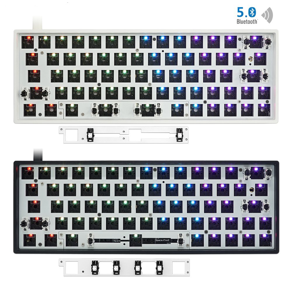 gk68xs gk68x gk68 hot swappable bluetooth wire wireless dual mode Custom Mechanical Keyboard rgb switch leds type c has software gk68xs gk68x gk68 hot swappable bluetooth wire wireless dual mode Custom Mechanical Keyboard rgb switch leds type c has software