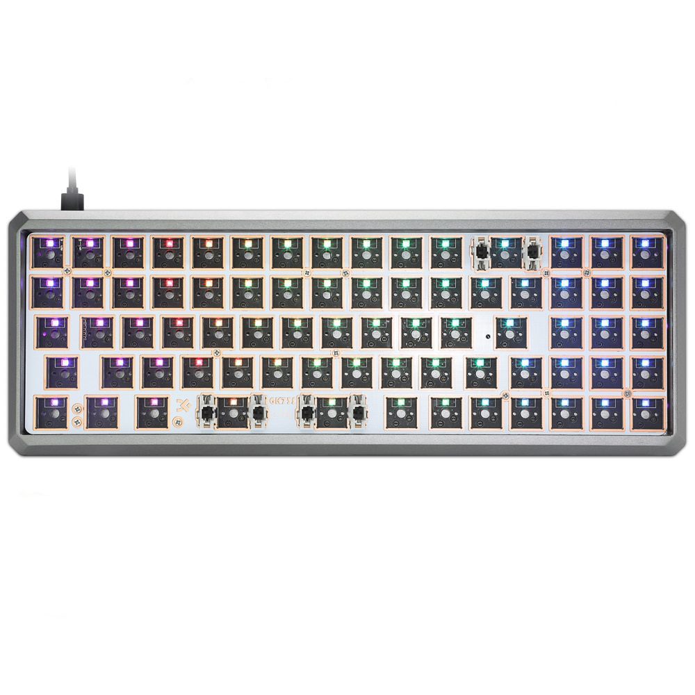 gk68xs gk68x gk68 hot swappable bluetooth wire wireless dual mode Custom Mechanical Keyboard rgb switch leds type c has software gk68xs gk68x gk68 hot swappable bluetooth wire wireless dual mode Custom Mechanical Keyboard rgb switch leds type c has software