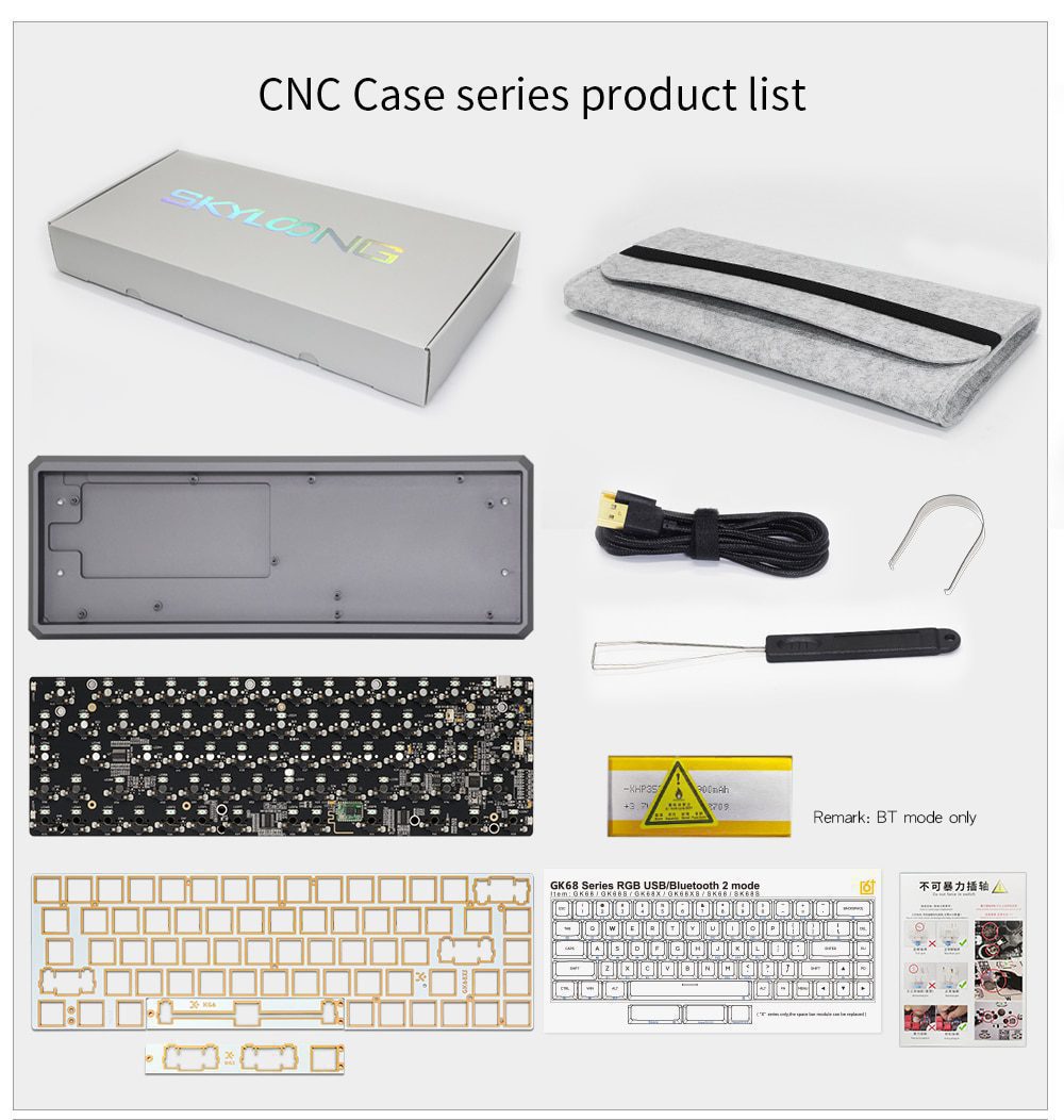 gk68xs gk68x gk68 hot swappable bluetooth wire wireless dual mode Custom Mechanical Keyboard rgb switch leds type c has software gk68xs gk68x gk68 hot swappable bluetooth wire wireless dual mode Custom Mechanical Keyboard rgb switch leds type c has software