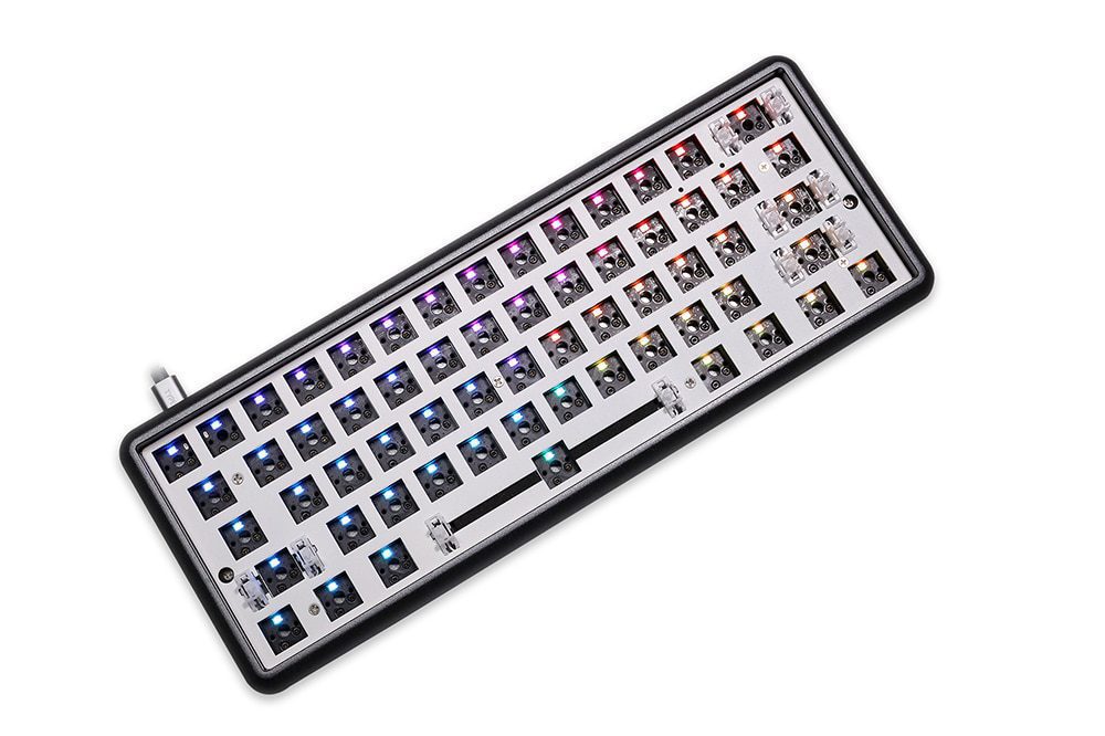 DOPOKEY 61 Mechanical Keyboard Kit 61 key 60% PCB CNC CASE hot swappable switch lighting effects with RGB switch led type c
