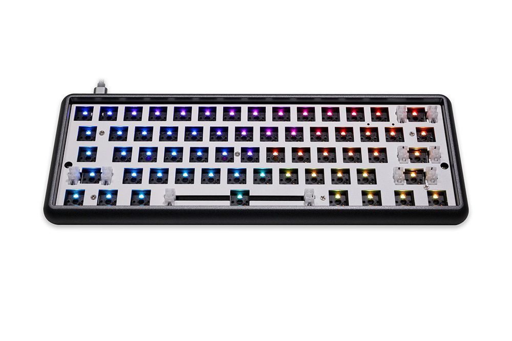 DOPOKEY 61 Mechanical Keyboard Kit 61 key 60% PCB CNC CASE hot swappable switch lighting effects with RGB switch led type c