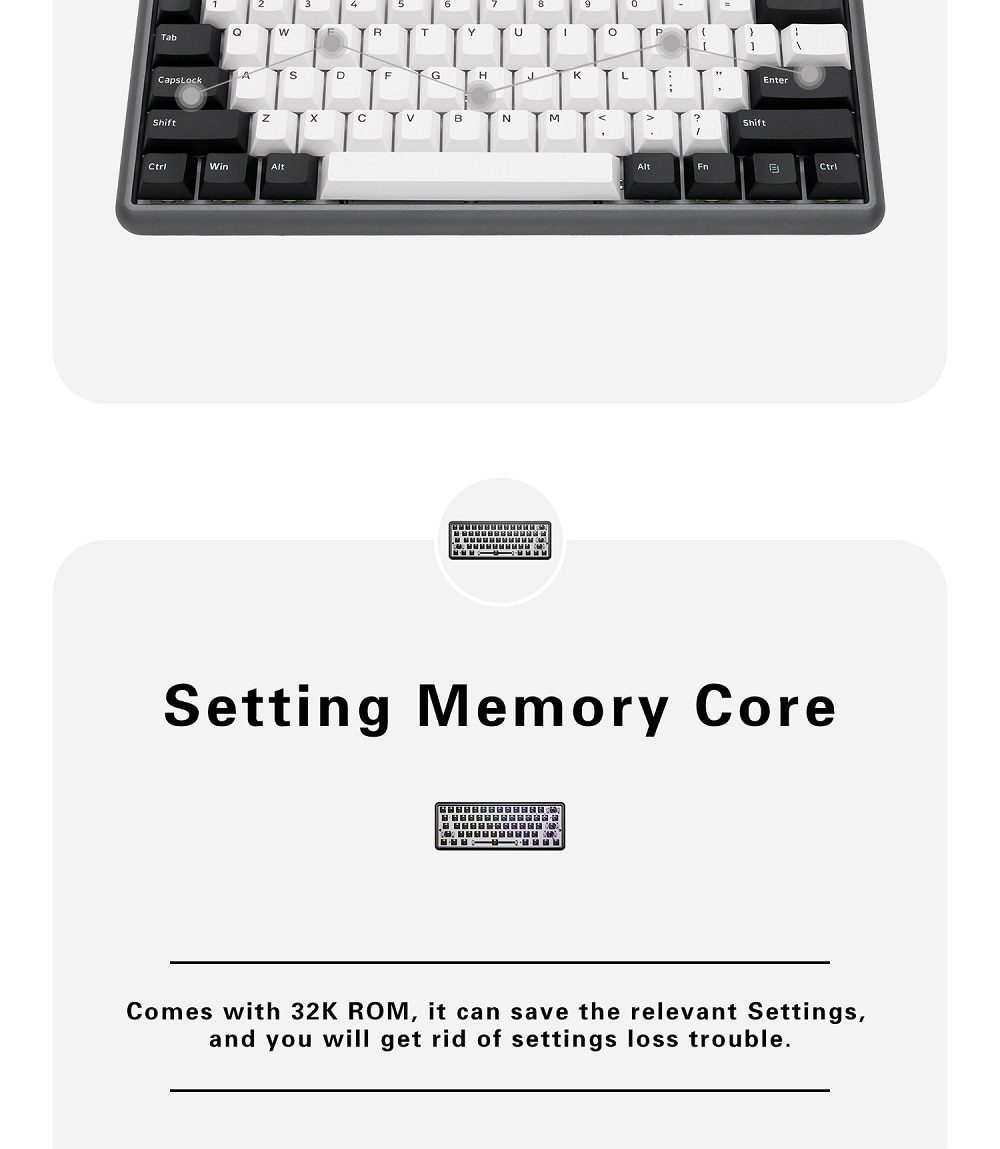 DOPOKEY 61 Mechanical Keyboard Kit 61 key 60% PCB CNC CASE hot swappable switch lighting effects with RGB switch led type c