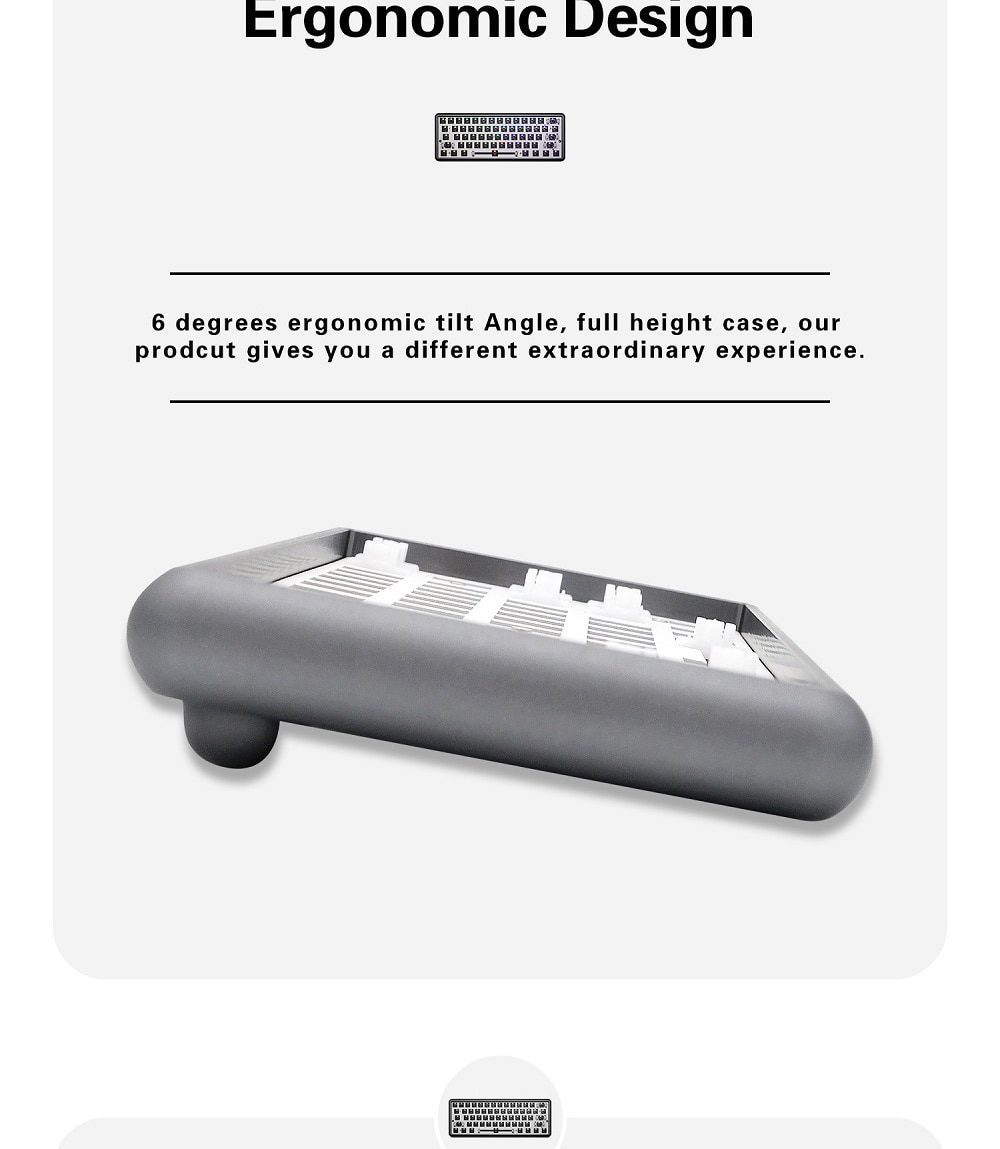 DOPOKEY 61 Mechanical Keyboard Kit 61 key 60% PCB CNC CASE hot swappable switch lighting effects with RGB switch led type c