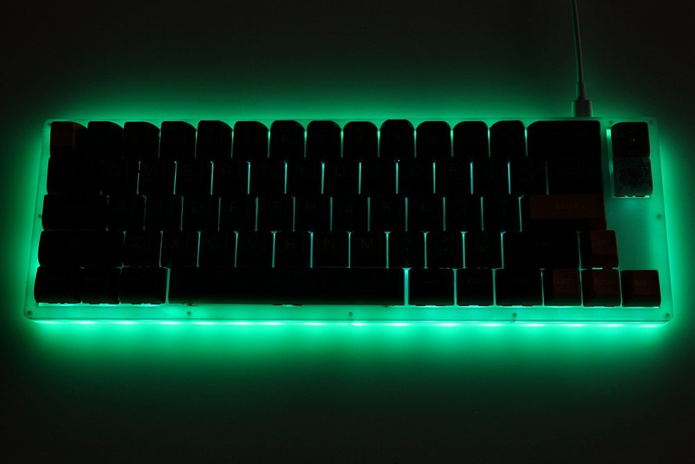 YC66 hot swappable pcb Custom Mechanical Keyboard Kit rgb smd switch leds type c usb port with acrylic case rgb side light YC66 hot swappable pcb Custom Mechanical Keyboard Kit rgb smd switch leds type c usb port with acrylic case rgb side light