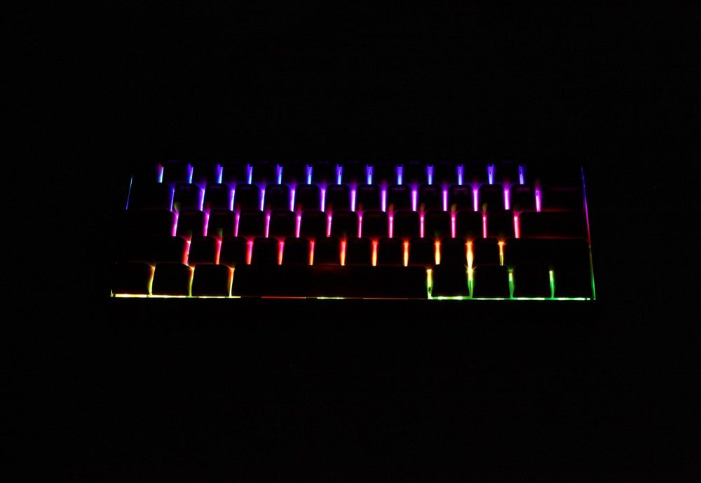bm60 bm60rgb BM60 poker rgb 60% gh60 hot swappable Custom Mechanical Keyboard PCB program qmk rgb switch underglow type c