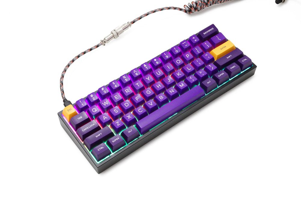 bm60 bm60rgb BM60 poker rgb 60% gh60 hot swappable Custom Mechanical Keyboard PCB program qmk rgb switch underglow type c