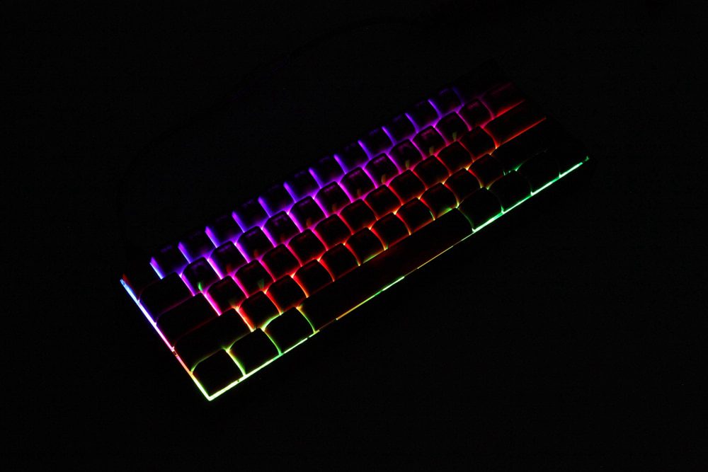 bm60 bm60rgb BM60 poker rgb 60% gh60 hot swappable Custom Mechanical Keyboard PCB program qmk rgb switch underglow type c