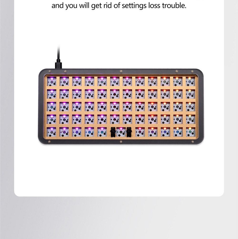 DNA DNA59 50% Kit Custom Mechanical Keyboard Kit PCB CASE hot swappable switch with RGB switch led support lighting effects 1U DNA DNA59 50% Kit Custom Mechanical Keyboard Kit PCB CASE hot swappable switch with RGB switch led support lighting effects 1U