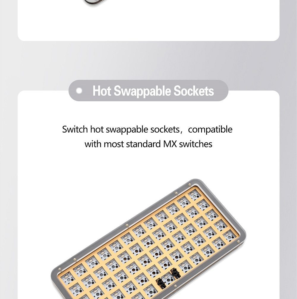 DNA DNA59 50% Kit Custom Mechanical Keyboard Kit PCB CASE hot swappable switch with RGB switch led support lighting effects 1U DNA DNA59 50% Kit Custom Mechanical Keyboard Kit PCB CASE hot swappable switch with RGB switch led support lighting effects 1U