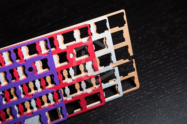 60% Aluminum Mechanical Keyboard Plate support Gh60 poker1/2/3 silver red gold purple black color