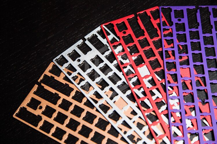 60% Aluminum Mechanical Keyboard Plate support Gh60 poker1/2/3 silver red gold purple black color