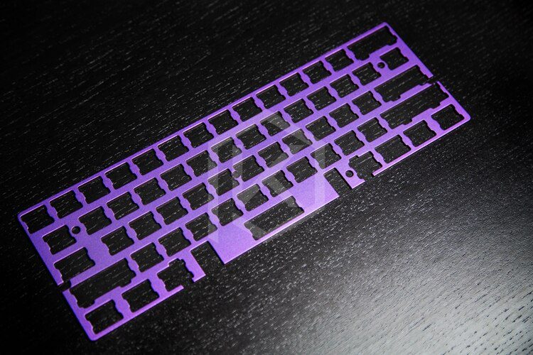 60% Aluminum Mechanical Keyboard Plate support Gh60 poker1/2/3 silver red gold purple black color