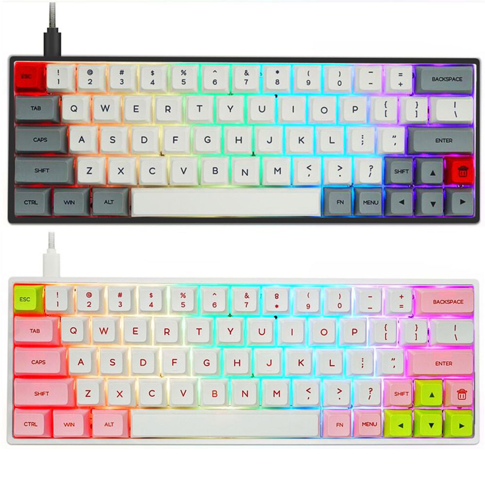 gk61xs gk61 dual mode bluetooth 5.0 60% mechanical keyboard rgb switch led hot swapping socket type c pcb case split spacebar gk61xs gk61 dual mode bluetooth 5.0 60% mechanical keyboard rgb switch led hot swapping socket type c pcb case split spacebar