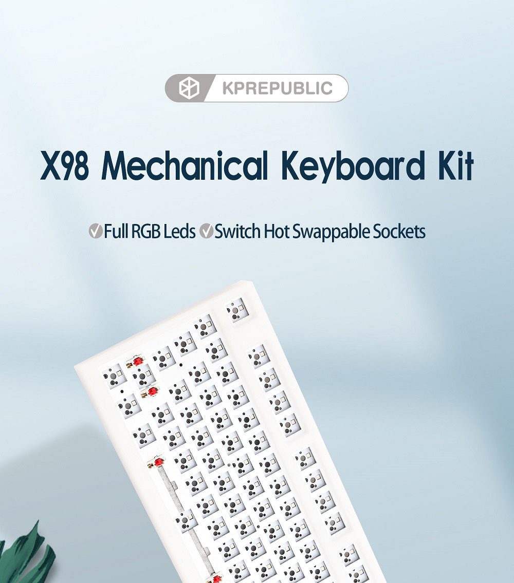 NextTime X98 98% Mechanical Keyboard kit PCB CASE hot swappable switch support lighting effects with RGB switch led type c NextTime X98 98% Mechanical Keyboard kit PCB CASE hot swappable switch support lighting effects with RGB switch led type c