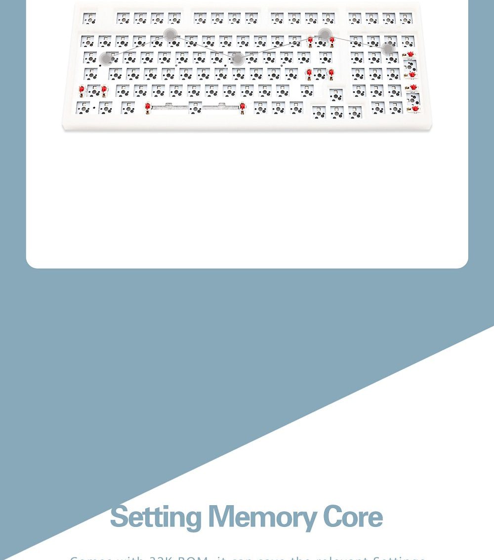 NextTime X98 98% Mechanical Keyboard kit PCB CASE hot swappable switch support lighting effects with RGB switch led type c NextTime X98 98% Mechanical Keyboard kit PCB CASE hot swappable switch support lighting effects with RGB switch led type c