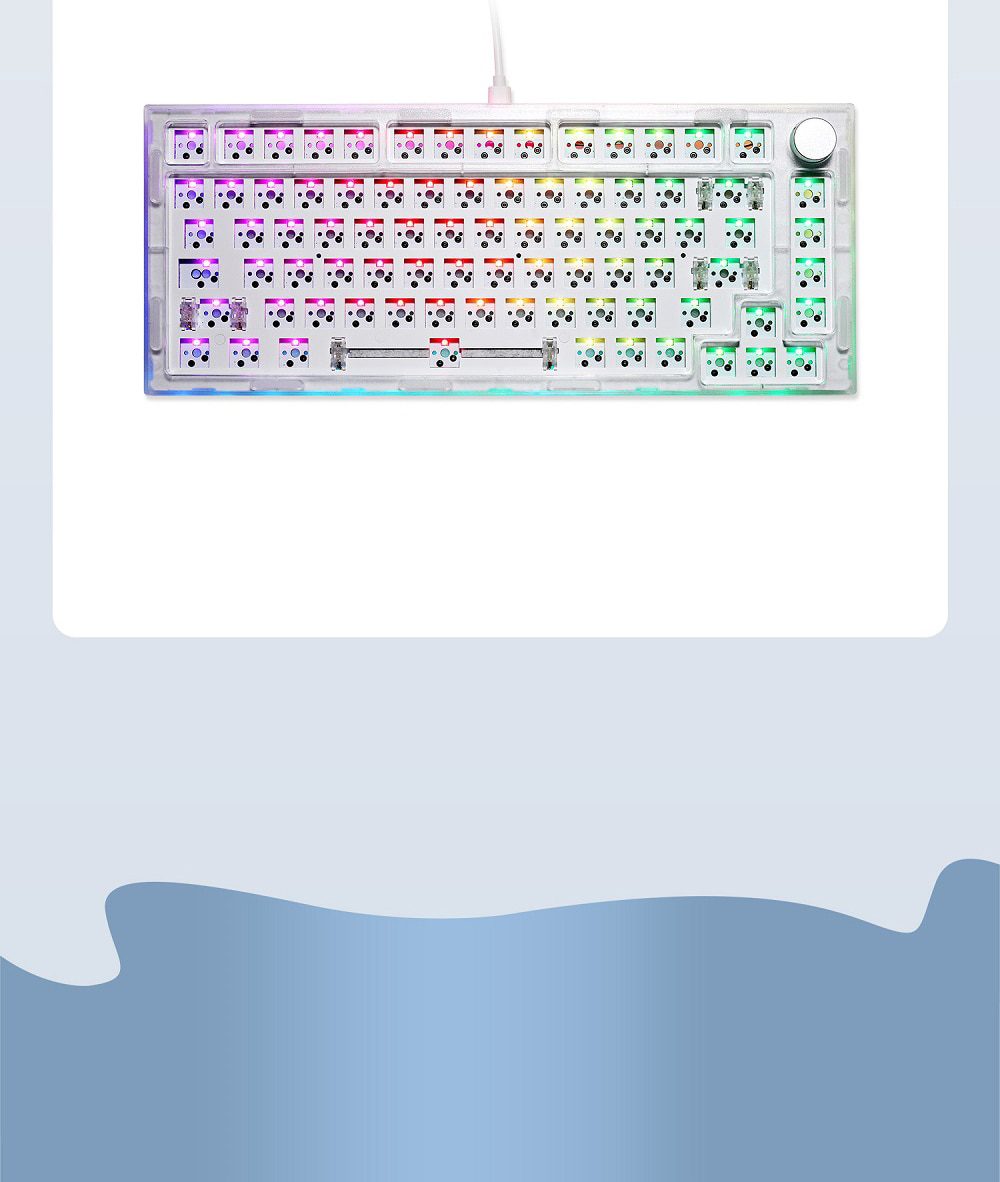 NextTime X75 75% Gasket Mechanical Keyboard kit PCB Hot Swappable Switch Lighting effects RGB switch led type c Next Time 75 NextTime X75 75% Gasket Mechanical Keyboard kit PCB Hot Swappable Switch Lighting effects RGB switch led type c Next Time 75