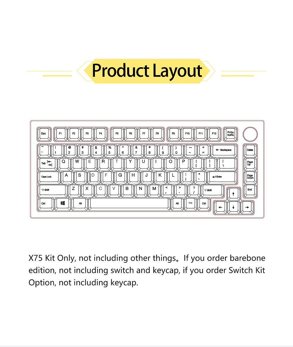 NextTime X75 75% Gasket Mechanical Keyboard kit PCB Hot Swappable Switch Lighting effects RGB switch led type c Next Time 75 NextTime X75 75% Gasket Mechanical Keyboard kit PCB Hot Swappable Switch Lighting effects RGB switch led type c Next Time 75