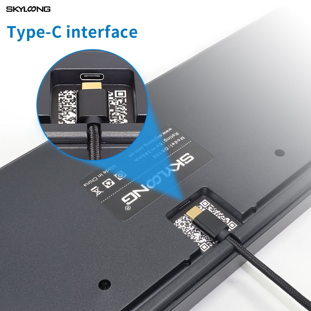 GK108 GK108S Dual Mode hot swappable 100% Custom Mechanical Keyboard Kit support rgb switch led type c software balck white case GK108 GK108S Dual Mode hot swappable 100% Custom Mechanical Keyboard Kit support rgb switch led type c software balck white case