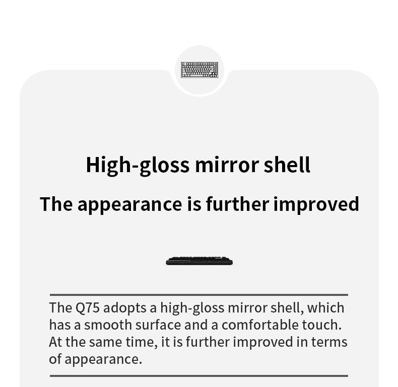 FL·ESPORTS Q75 Mechanical Keyboard Kit 82 Key Hot Swappable RGB Lighting Effect Configuration Driver Cable Mode Wired Version