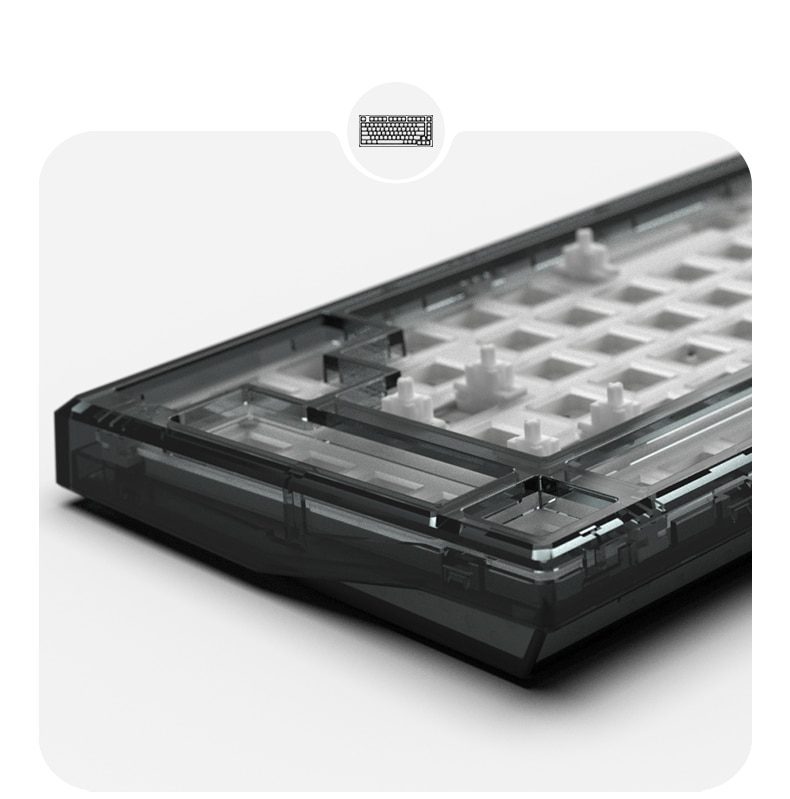 FL·ESPORTS Q75 Mechanical Keyboard Kit 82 Key Hot Swappable RGB Lighting Effect Configuration Driver Cable Mode Wired Version