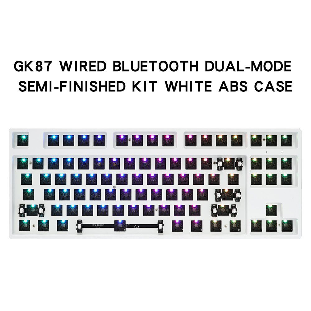 gk87s hot swappable 80% Dual Mode Bluetooth 5.0 Custom Mechanical Keyboard Kit rgb switch leds type c software programmable gk87s hot swappable 80% Dual Mode Bluetooth 5.0 Custom Mechanical Keyboard Kit rgb switch leds type c software programmable