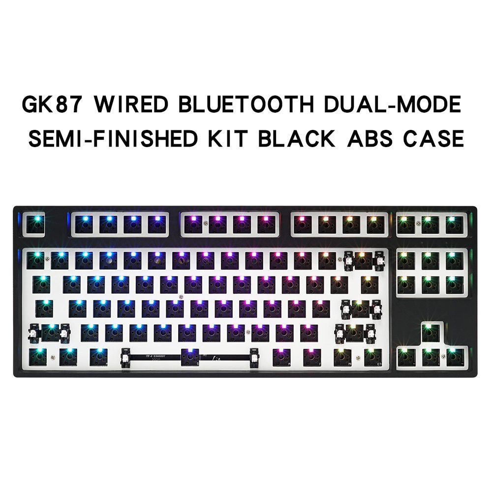 gk87s hot swappable 80% Dual Mode Bluetooth 5.0 Custom Mechanical Keyboard Kit rgb switch leds type c software programmable gk87s hot swappable 80% Dual Mode Bluetooth 5.0 Custom Mechanical Keyboard Kit rgb switch leds type c software programmable