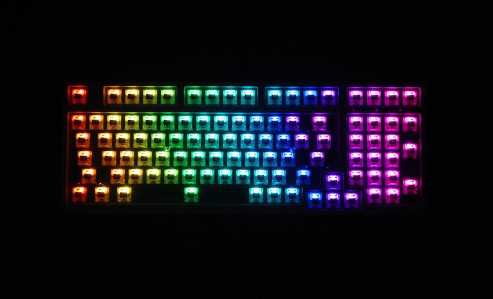 bm980rgb bm980 rgb hot swappable Custom Mechanical Keyboard PCB programmed qmk VIA firmware full rgb switch underglow type c
