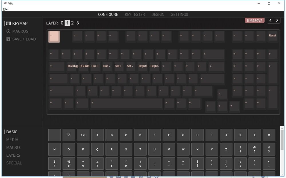 bm980rgb bm980 rgb hot swappable Custom Mechanical Keyboard PCB programmed qmk VIA firmware full rgb switch underglow type c