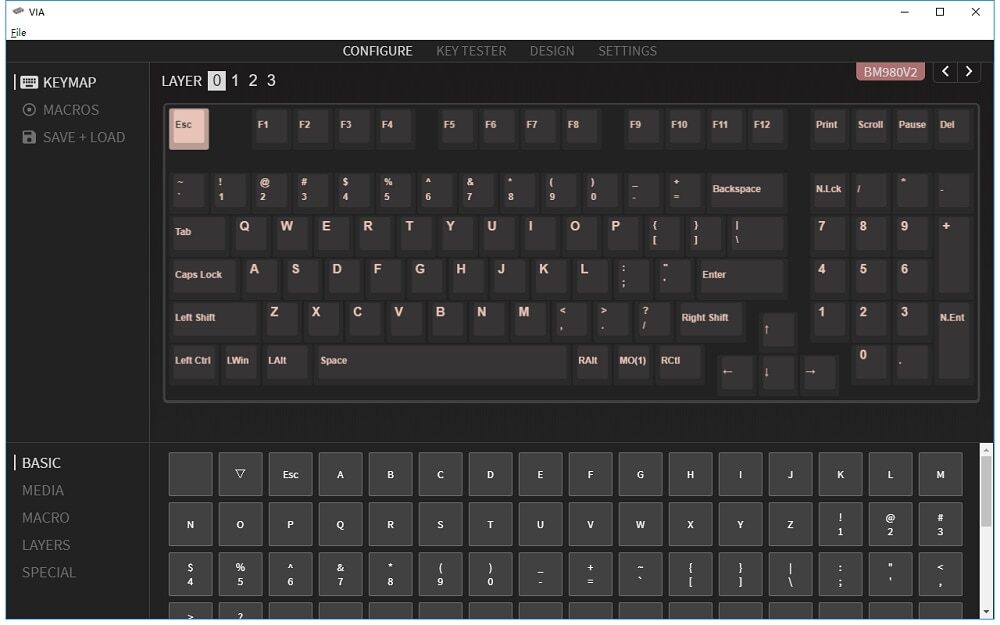 bm980rgb bm980 rgb hot swappable Custom Mechanical Keyboard PCB programmed qmk VIA firmware full rgb switch underglow type c