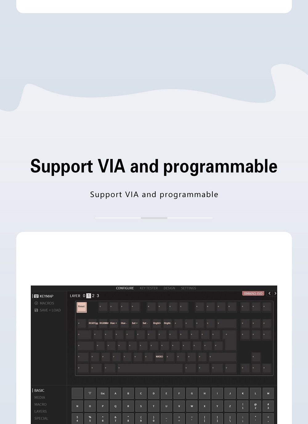BM80 ISO bm80rgb 80% rgb hot swappable Custom Mechanical Keyboard PCB programmed rgb switch underglow type c qmk VIA BM80 ISO bm80rgb 80% rgb hot swappable Custom Mechanical Keyboard PCB programmed rgb switch underglow type c qmk VIA