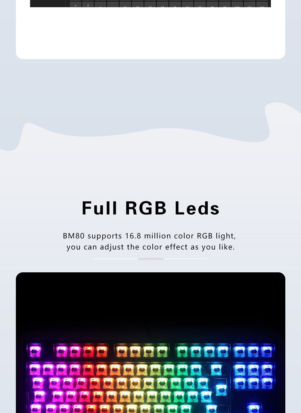 BM80 ISO bm80rgb 80% rgb hot swappable Custom Mechanical Keyboard PCB programmed rgb switch underglow type c qmk VIA BM80 ISO bm80rgb 80% rgb hot swappable Custom Mechanical Keyboard PCB programmed rgb switch underglow type c qmk VIA